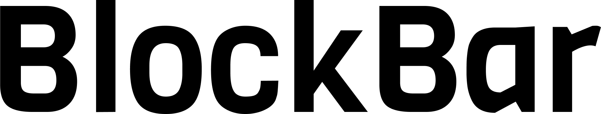 BlockBar logo in black