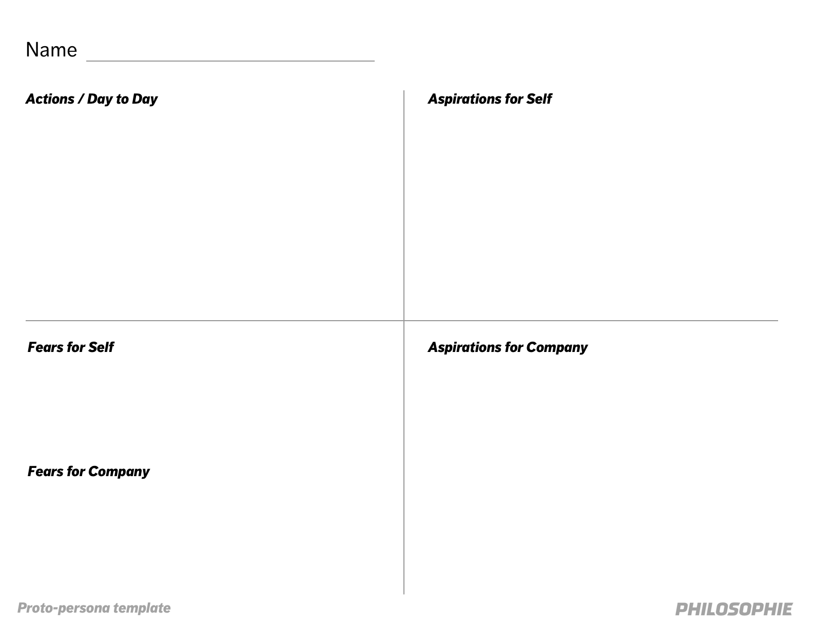 Stakeholder persona template